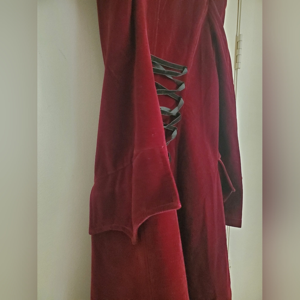 *NWT* PunkRave Elegant Burgundy Velvet Victorian Coat - Picture 14 of 16